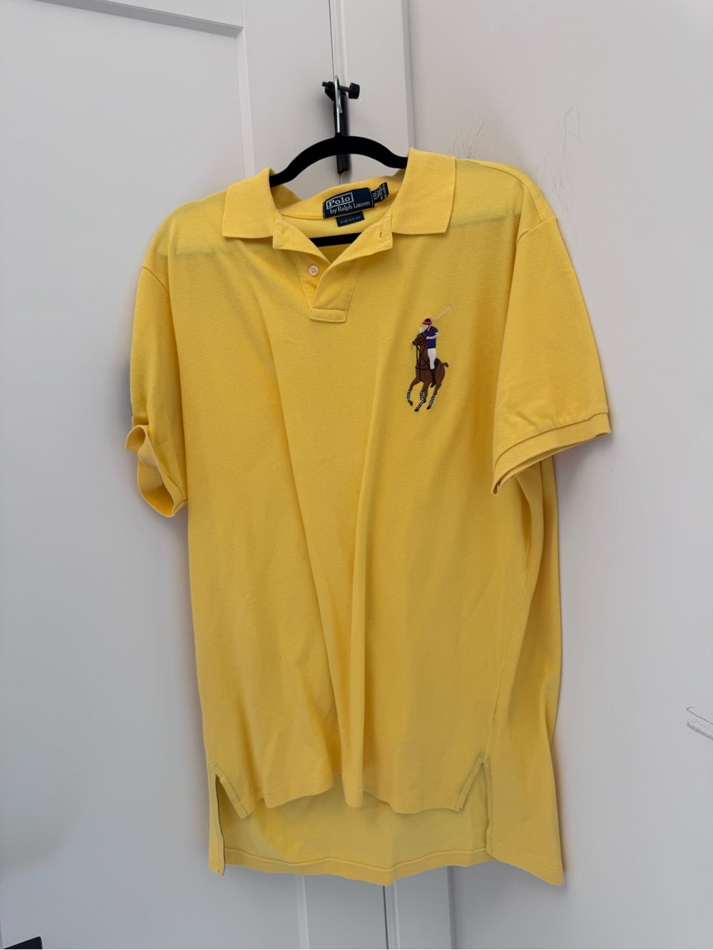 Ralph Lauren Yellow Short Sleeve Polo with Embroidered Pony
